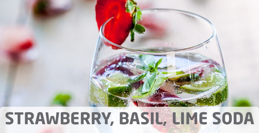 Strawberry, Basil & Lime Soda