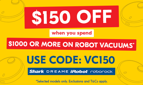$150 off selected Robot Vacuums – Use Promo Code VC150
