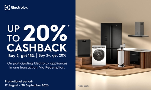 Up to 20% Cashback with Electrolux