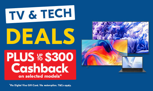 TV & Tech Deals + Up to $300 Cashback