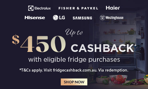 Up to $450 Cashback on selected Fridge Freezers