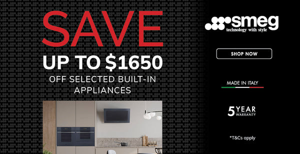 Save up to $1650 on select Smeg Built-In Kitchen Appliances