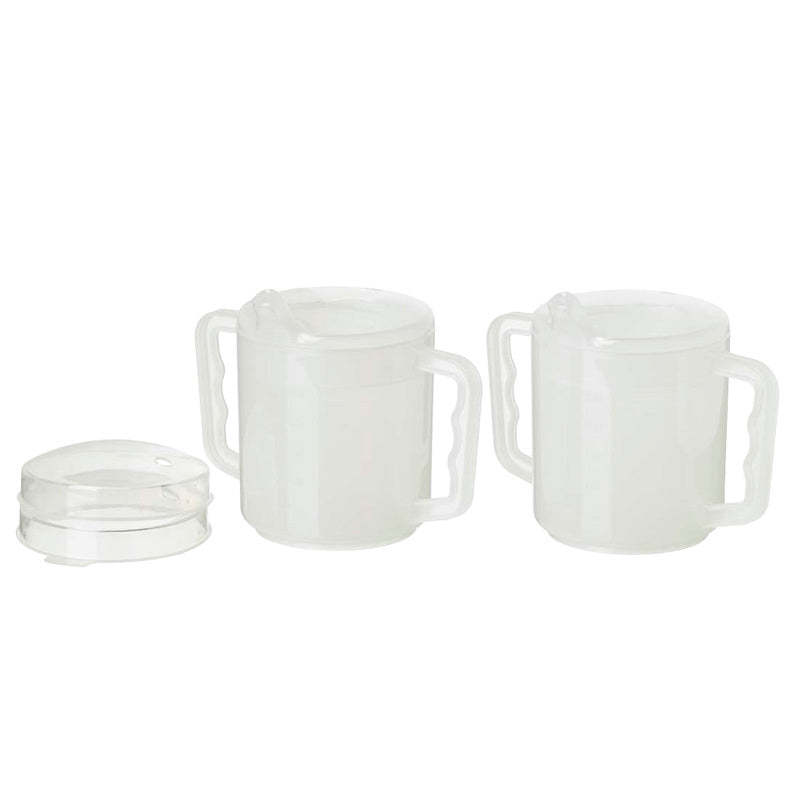Homecraft 2 Handled Mug Set with Lids