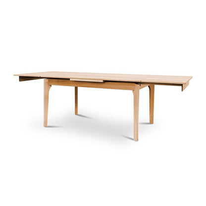 Evolve 150-250cm Tasmanian Oak Extension Dining Table - Clear Lacquer