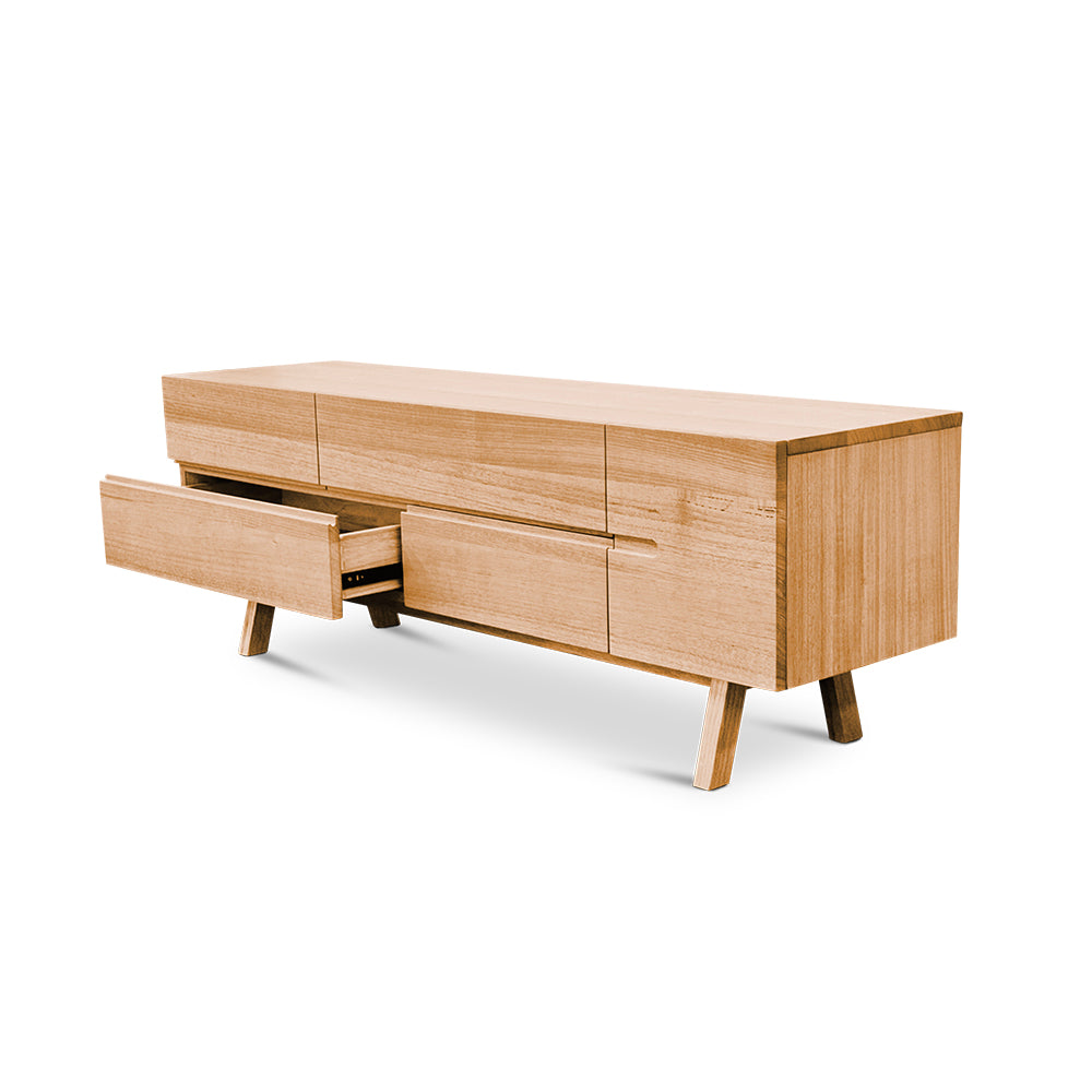 Evolve 150cm Tasmanian Oak Entertainment Unit - Clear Lacquer