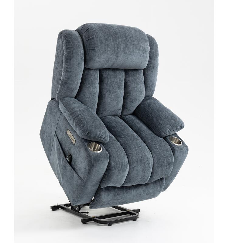 Avante Chelsea Lift & Recliner Arm Chair in Cobalt Fabric - Standard Sized