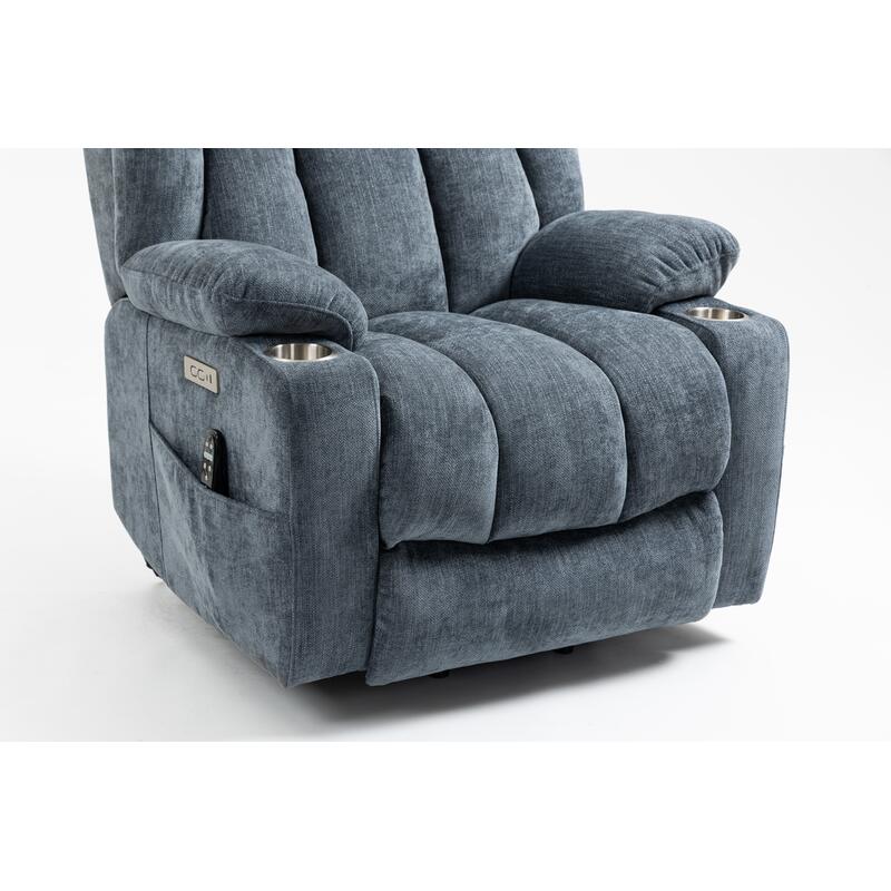 Avante Chelsea Lift & Recliner Arm Chair in Cobalt Fabric - Standard Sized