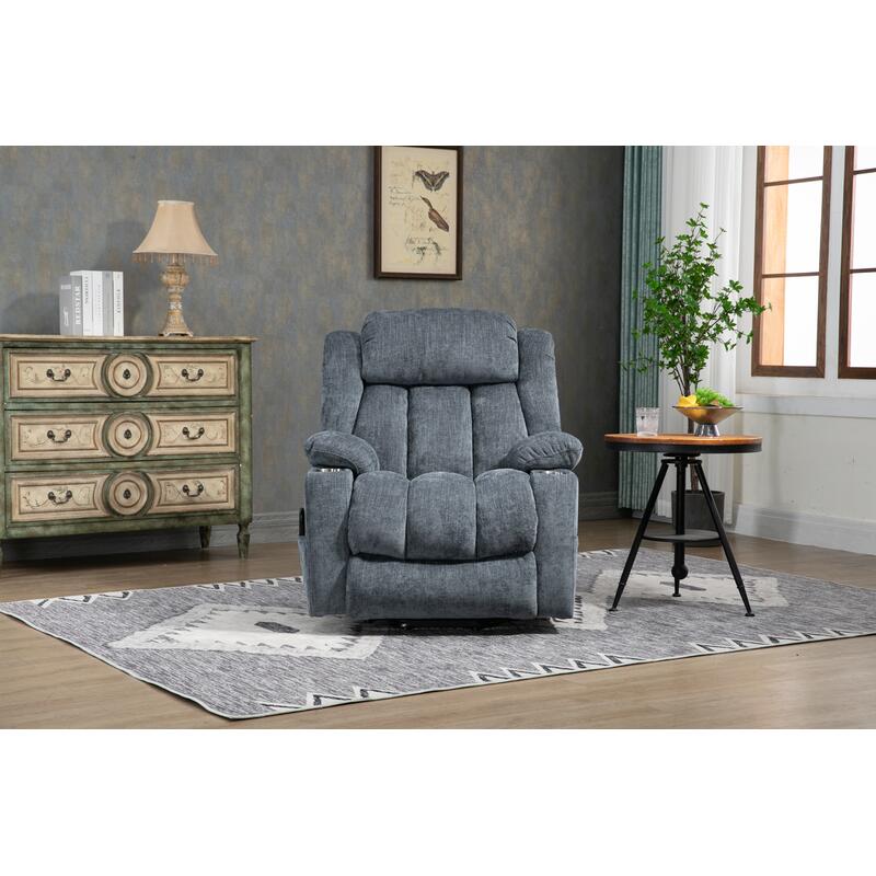 Avante Chelsea Lift & Recliner Arm Chair in Cobalt Fabric - Standard Sized