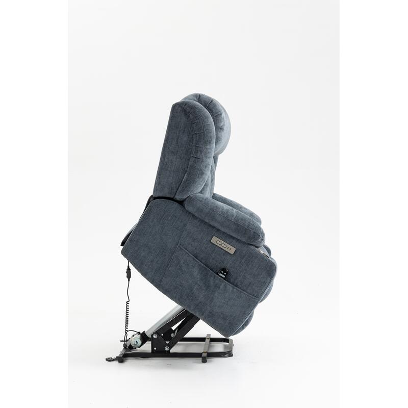 Avante Chelsea Lift & Recliner Arm Chair in Cobalt Fabric - Standard Sized