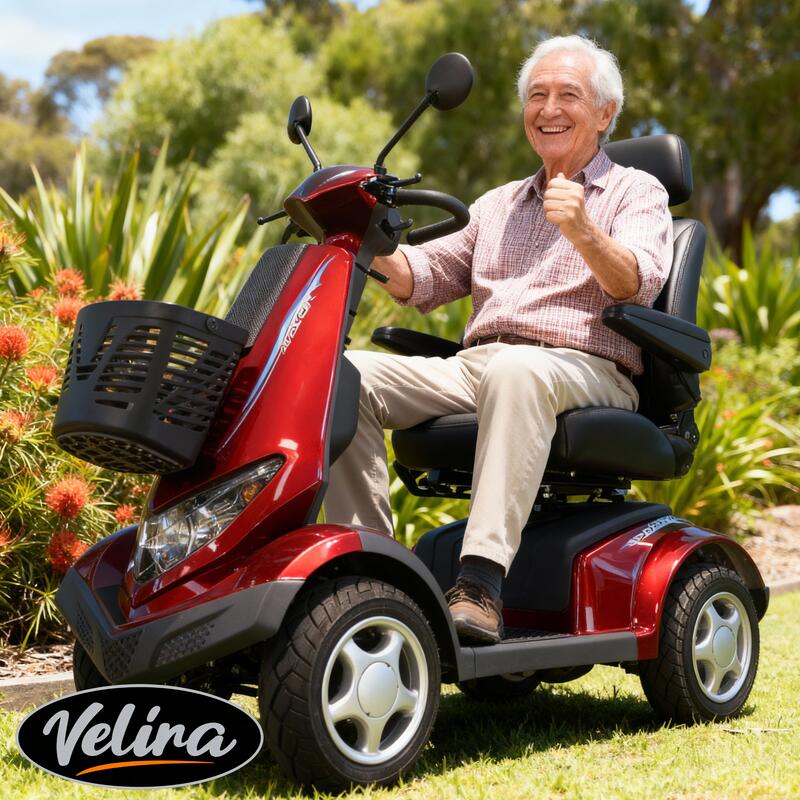 Velira Aviator Mobility Scooter (with 70AH Battery) - Red