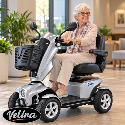 Velira Glide Mobilty Scooter with 33Ah Battery - Silver