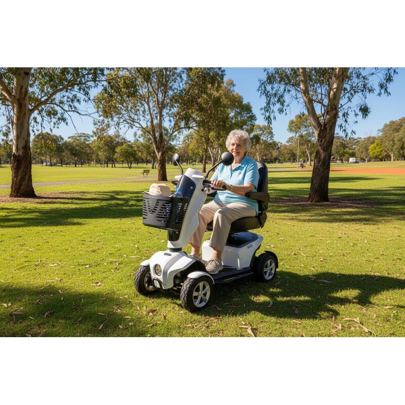 Velira Glide Mobility Scooter (with 33Ah Battery) - White