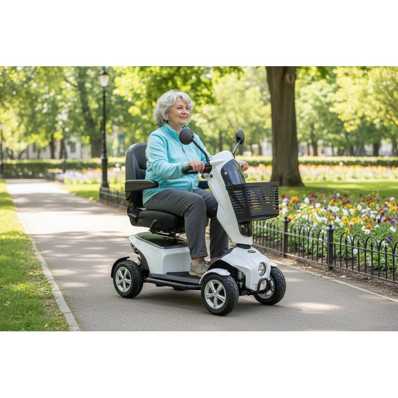 Velira Glide Mobility Scooter (with 33Ah Battery) - White
