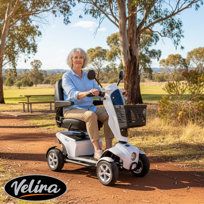 Velira Glide Mobility Scooter (with 33Ah Battery) - White