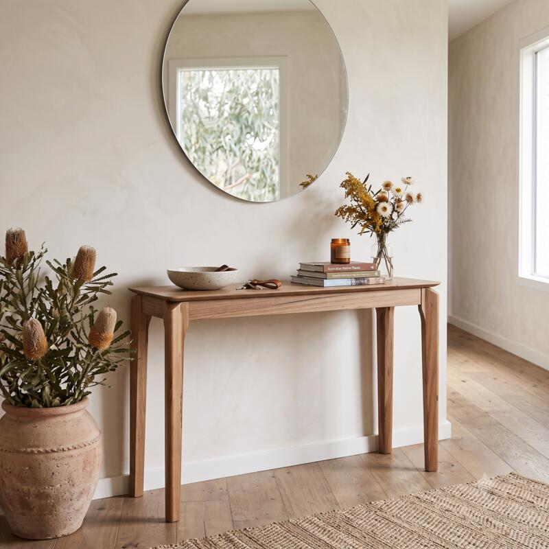 Lusso 120cm Tasmanian Oak Hall Table - Clear Lacquer