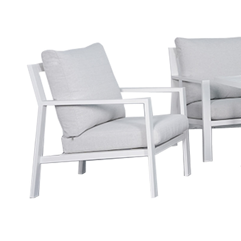 Afron 5 Piece Outdoor Lounge Setting - Off-White