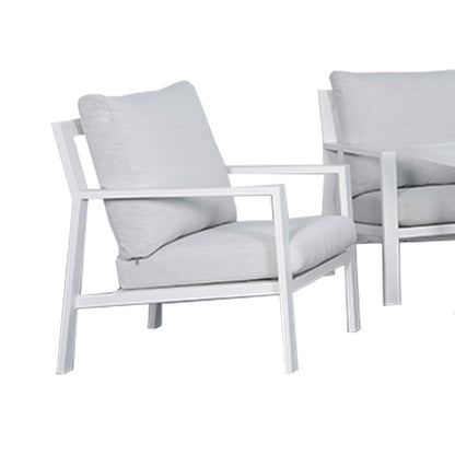 Afron 5 Piece Outdoor Lounge Setting - Off-White