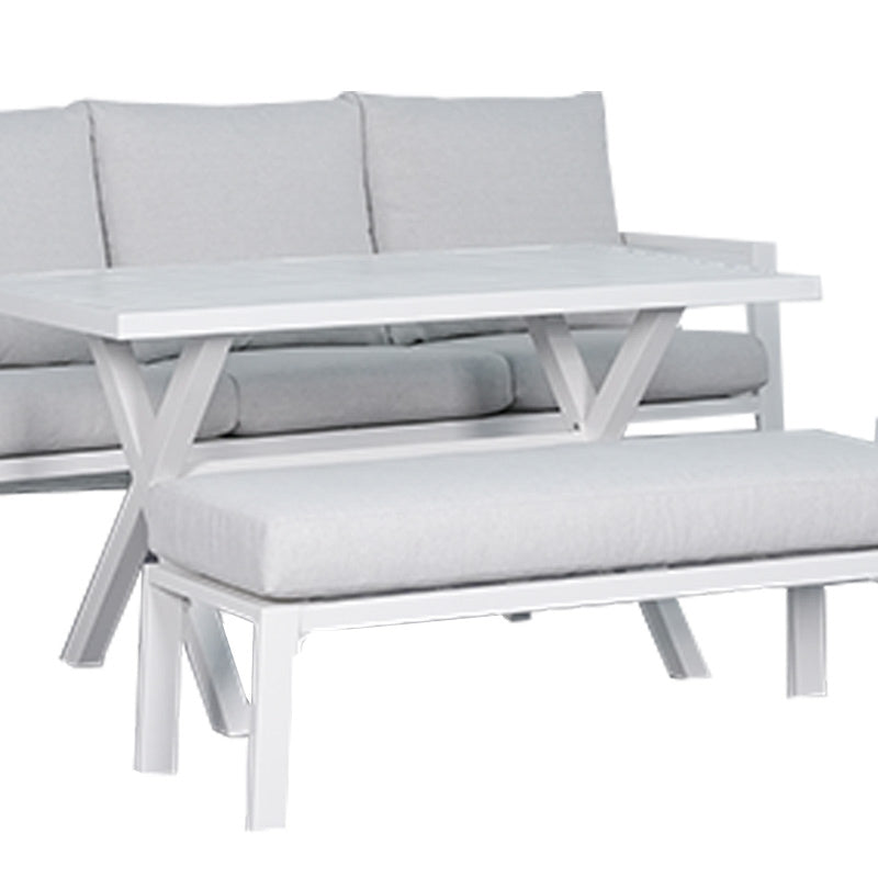 Afron 5 Piece Outdoor Lounge Setting - Off-White