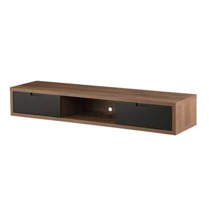 Air 1500mm Wall Mount Entertainment Unit - Dark Oak/Black