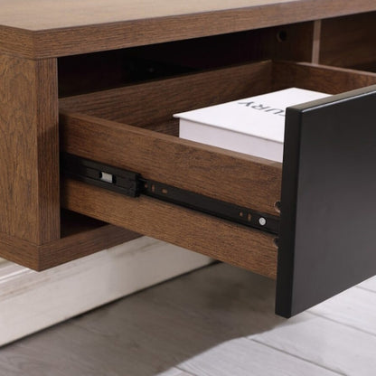 Air 1500mm Wall Mount Entertainment Unit - Dark Oak/Black