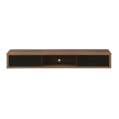 Air 1500mm Wall Mount Entertainment Unit - Dark Oak/Black