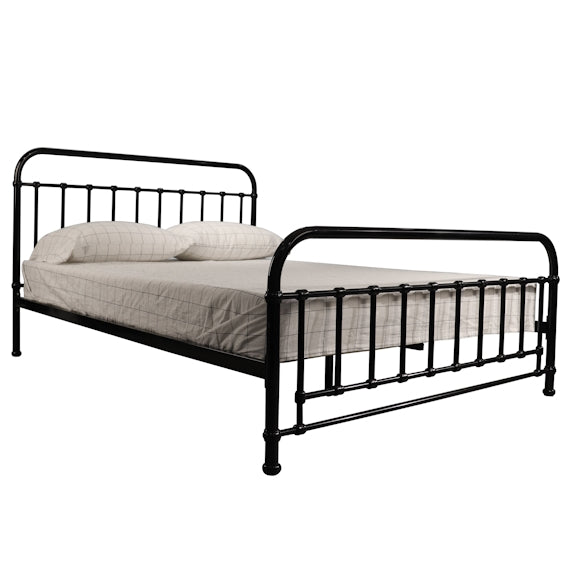 Akira Queen Metal Bed - Black