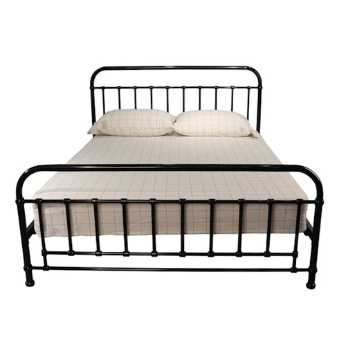 Akira Queen Metal Bed - Black