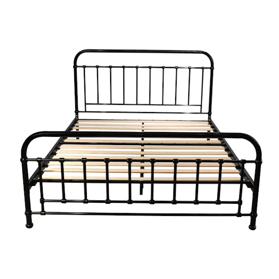 Akira Queen Metal Bed - Black