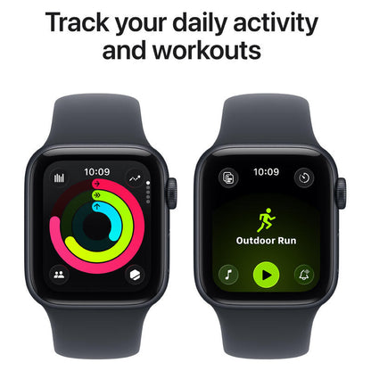 Apple Watch SE 3 (2025) - 40mm, GPS, Bluetooth, Small-Medium Band - Midnight Aluminium Case with Midnight Sport Band