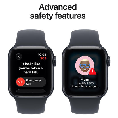 Apple Watch SE 3 (2025) - 40mm, GPS, Bluetooth, Small-Medium Band - Midnight Aluminium Case with Midnight Sport Band