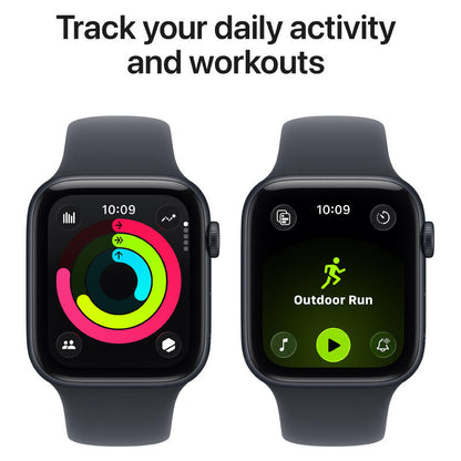 Apple Watch SE 3 (2025) - 44mm, GPS, Bluetooth, Medium-Large Band - Midnight Aluminium Case with Midnight Sport Band