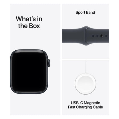 Apple Watch SE 3 (2025) - 44mm, GPS, Bluetooth, Medium-Large Band - Midnight Aluminium Case with Midnight Sport Band