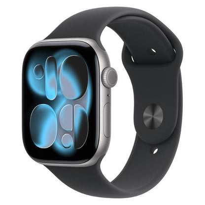 Apple Watch Series 11 (2025) - 46mm, GPS, Bluetooth, Medium-Large Band - Space Grey Aluminium Case with Black Sport Band