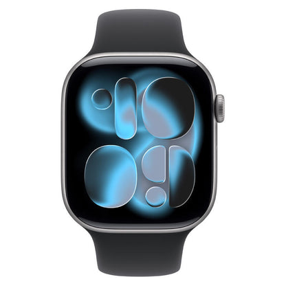 Apple Watch Series 11 (2025) - 46mm, GPS, Bluetooth, Medium-Large Band - Space Grey Aluminium Case with Black Sport Band