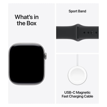 Apple Watch Series 11 (2025) - 46mm, GPS, Bluetooth, Medium-Large Band - Space Grey Aluminium Case with Black Sport Band