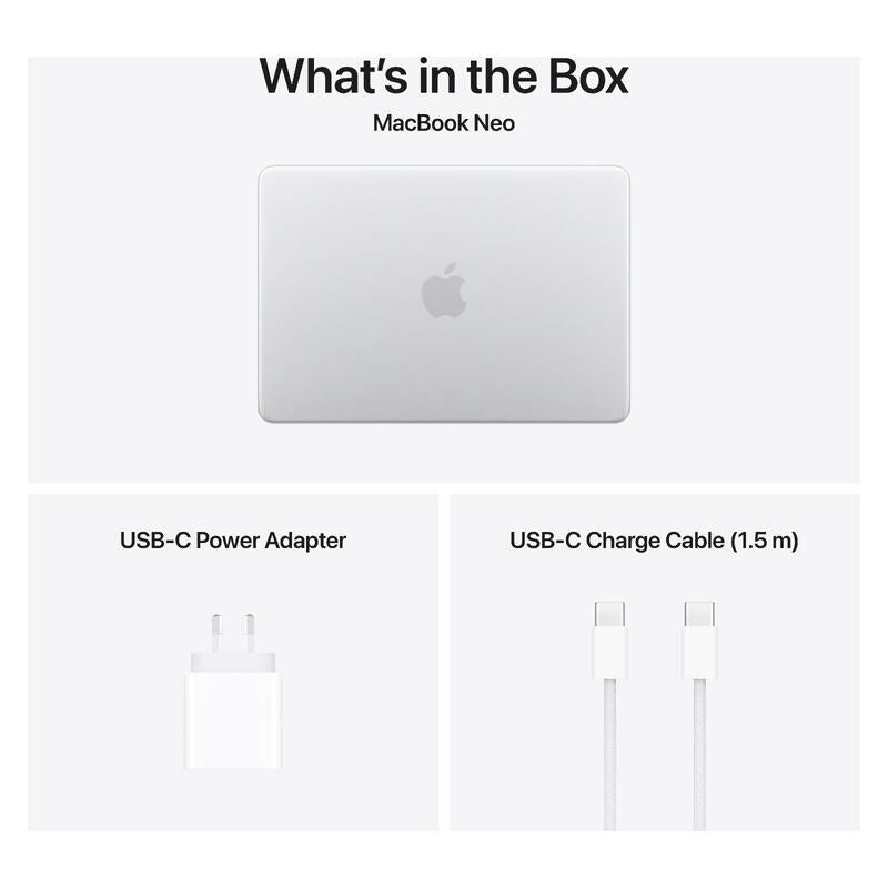 Apple MacBook Neo 13" Laptop - A18 Pro Chip, 8GB/512GB - Silver