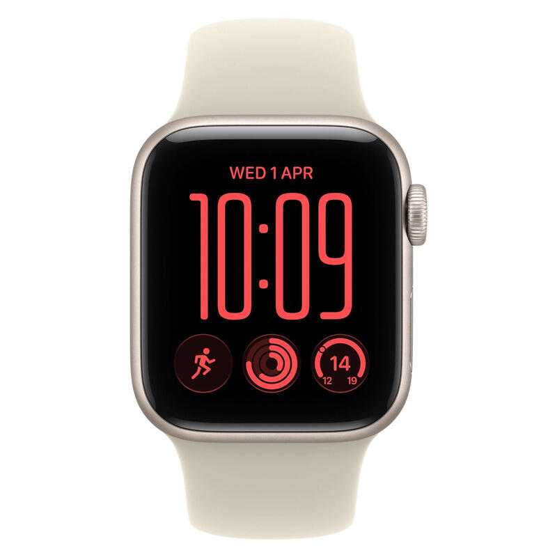 Apple Watch SE 3 GPS 40mm Starlight Aluminium Case with Sand Sport Band - S/M