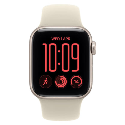 Apple Watch SE 3 GPS 40mm Starlight Aluminium Case with Sand Sport Band - S/M