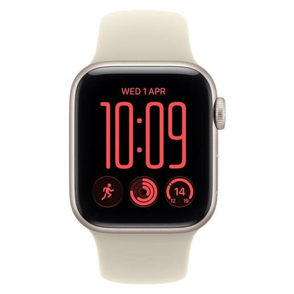 Apple Watch SE 3 GPS 44mm Starlight Aluminium Case with Sand Sport Band - S/M