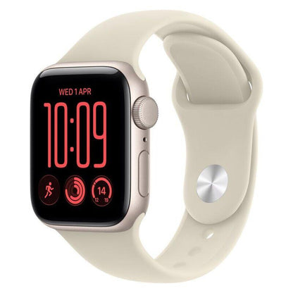 Apple Watch SE 3 GPS 44mm Starlight Aluminium Case with Sand Sport Band - S/M