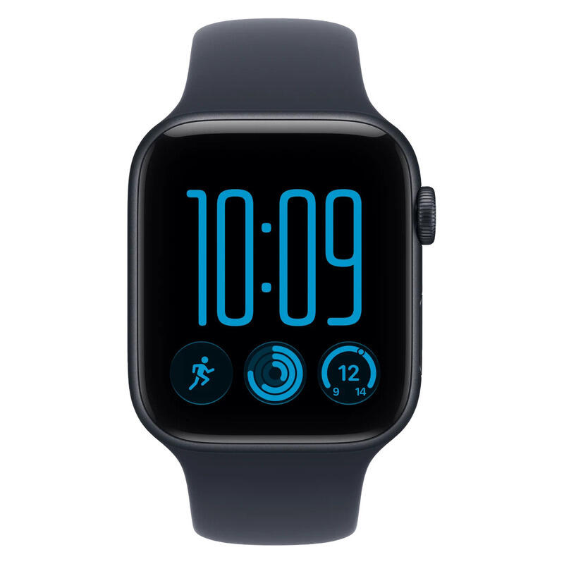 Apple Watch SE 3 GPS 44mm Midnight Aluminium Case with Navy Sport Band - M/L