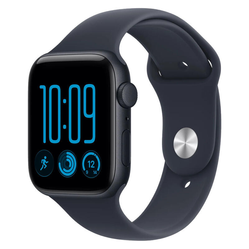 Apple Watch SE 3 GPS 44mm Midnight Aluminium Case with Navy Sport Band - M/L