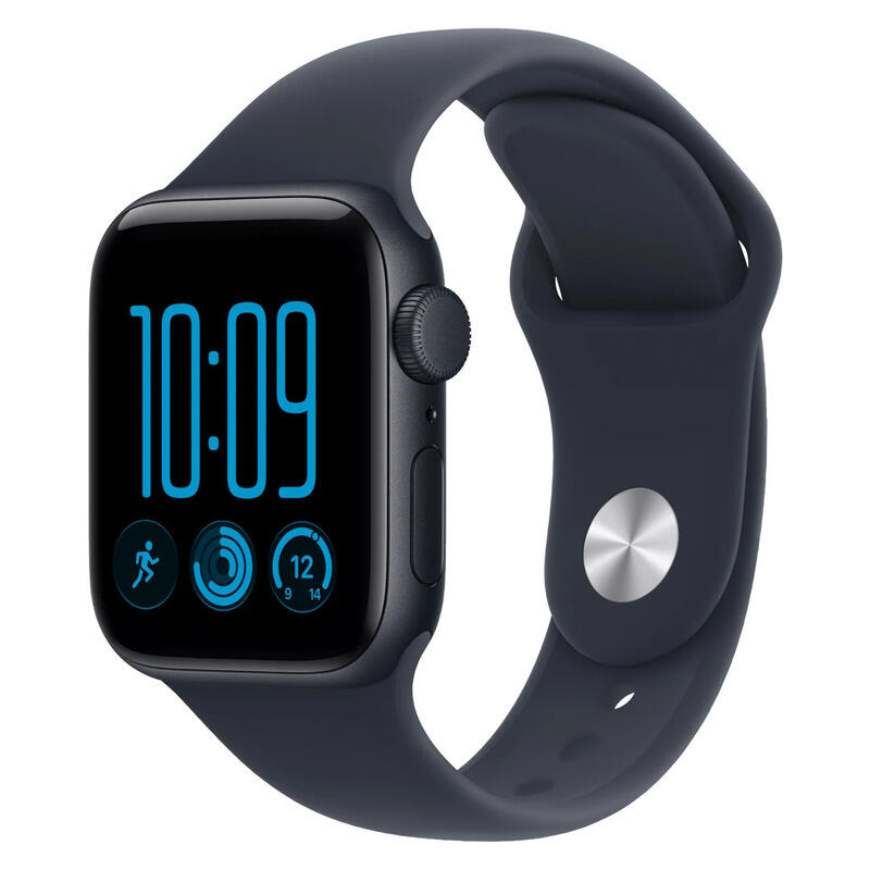 Apple Watch SE 3 GPS 40mm Midnight Aluminium Case with Navy Sport Band - M/L