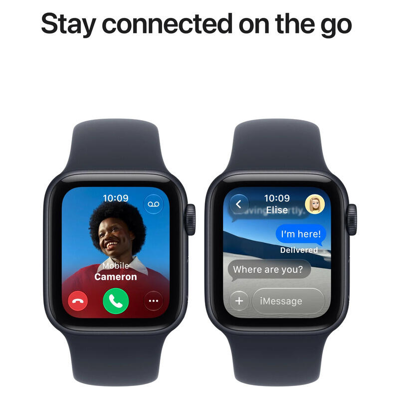 Apple Watch SE 3 GPS 40mm Midnight Aluminium Case with Navy Sport Band - M/L