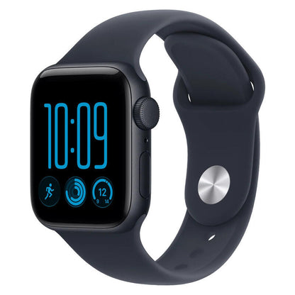 Apple Watch SE 3 GPS 40mm Midnight Aluminium Case with Navy Blue Sport Band - S/M