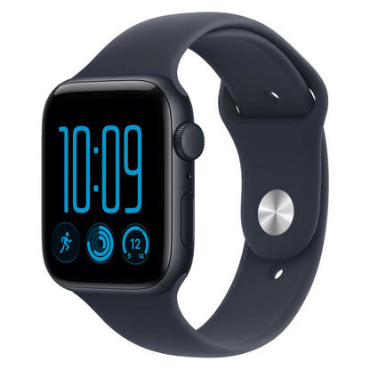 Apple Watch SE 3 GPS 44mm Midnight Aluminium Case with Navy Sport Band - S/M