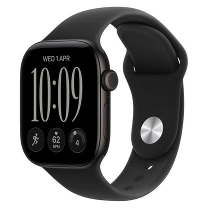 Apple Watch SE 12 GPS 46mm Black Aluminium Case with Black Sport Band - S/M