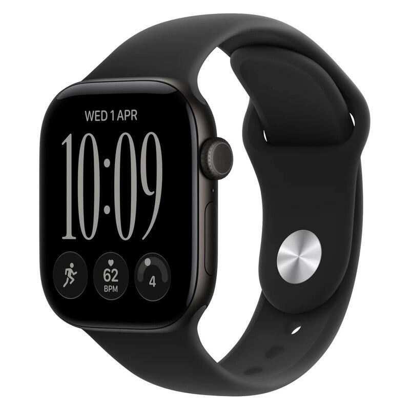 Apple Watch SE 12 GPS 44mm Black Aluminium Case with Black Sport Band - M/L