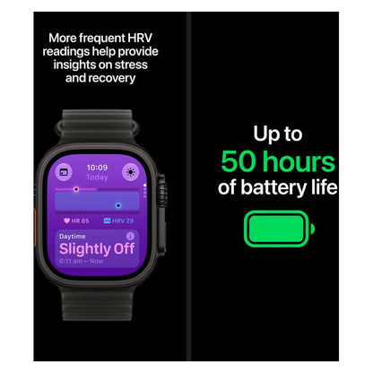 Apple Watch Ultra 4 GPS + Cellular 49mm Black Titanium Case with Translucent Black Ocean Band