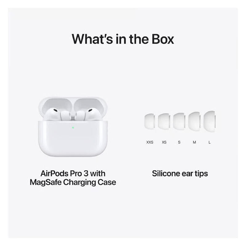 Apple AirPods In-Ear Headphones (2025) - Pro 3 Active Noise Cancelling Wireless - White